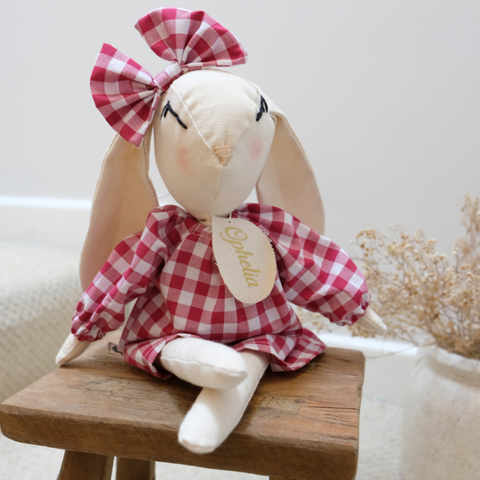 Personalised Handmade Bunny Doll ‘Sussex Bunny’ by Home Sussex | Sustainable, Eco-Friendly Gift