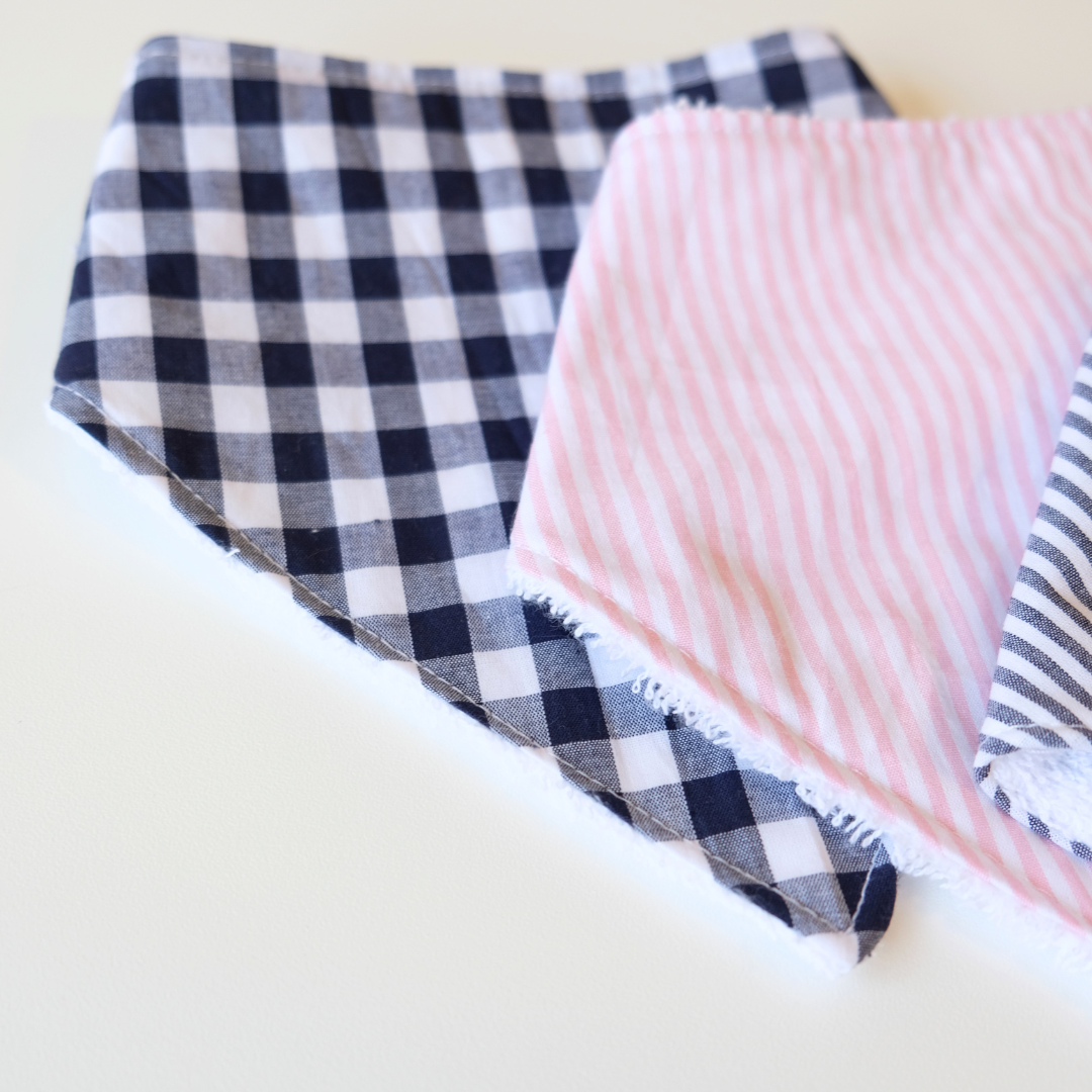 Premium Handmade Baby Bandanas & Dribble Bibs – Absorbent Drool Bibs for Newborns & Toddlers | 100% Cotton, Made in Sussex