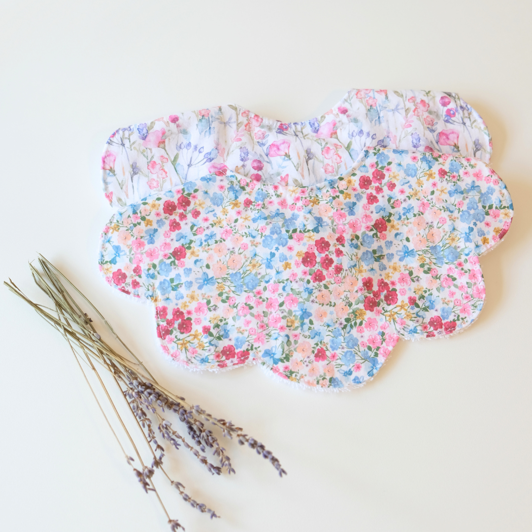 Handmade Baby & Toddler Scalloped Bib Collars | Soft, Eco-Friendly Fabrics, Stylish & Functional
