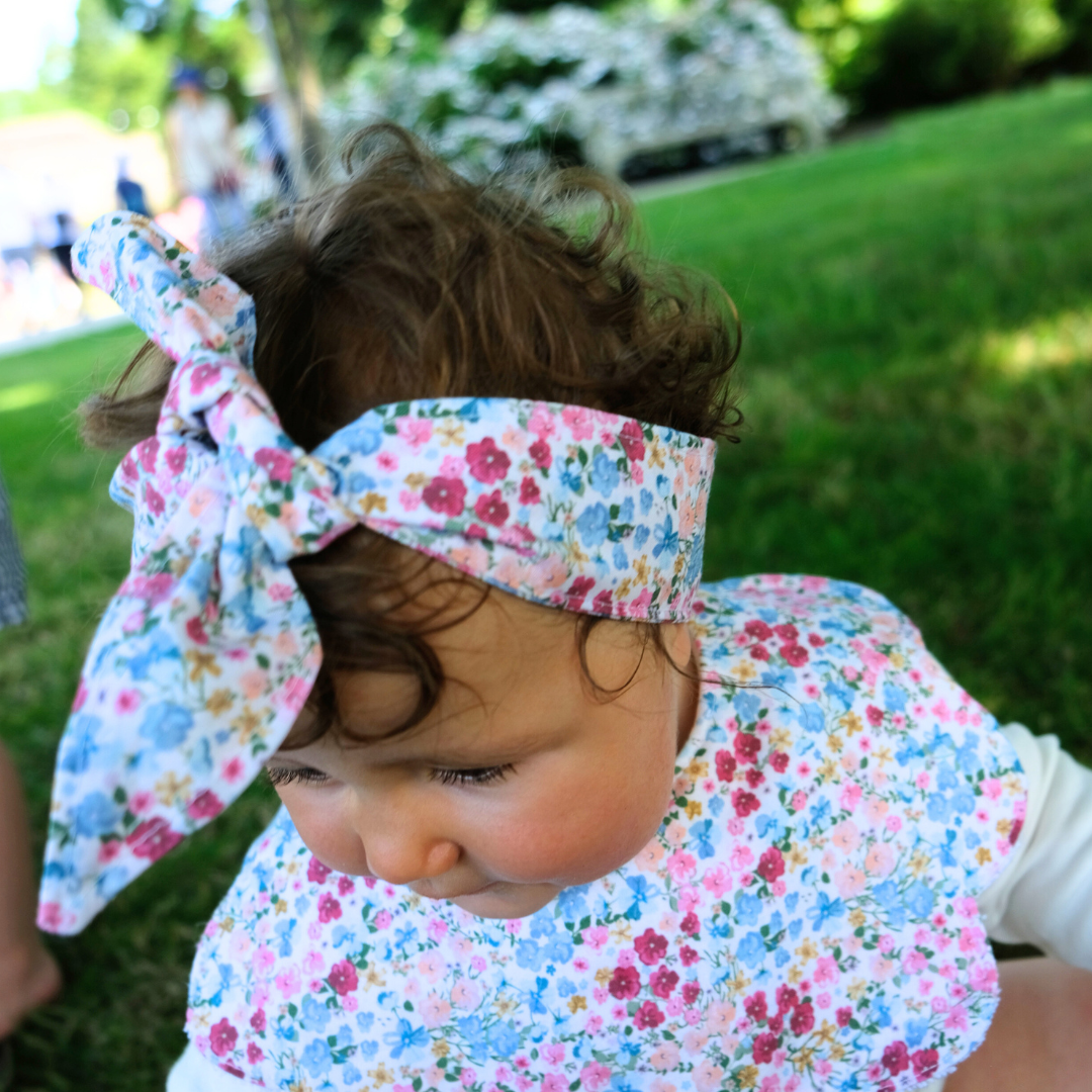 Handmade Adjustable Hair Bows for Babies & Toddlers – 100% Cotton, Soft & Comfortable | High-Quality Fabrics, Made in Sussex
