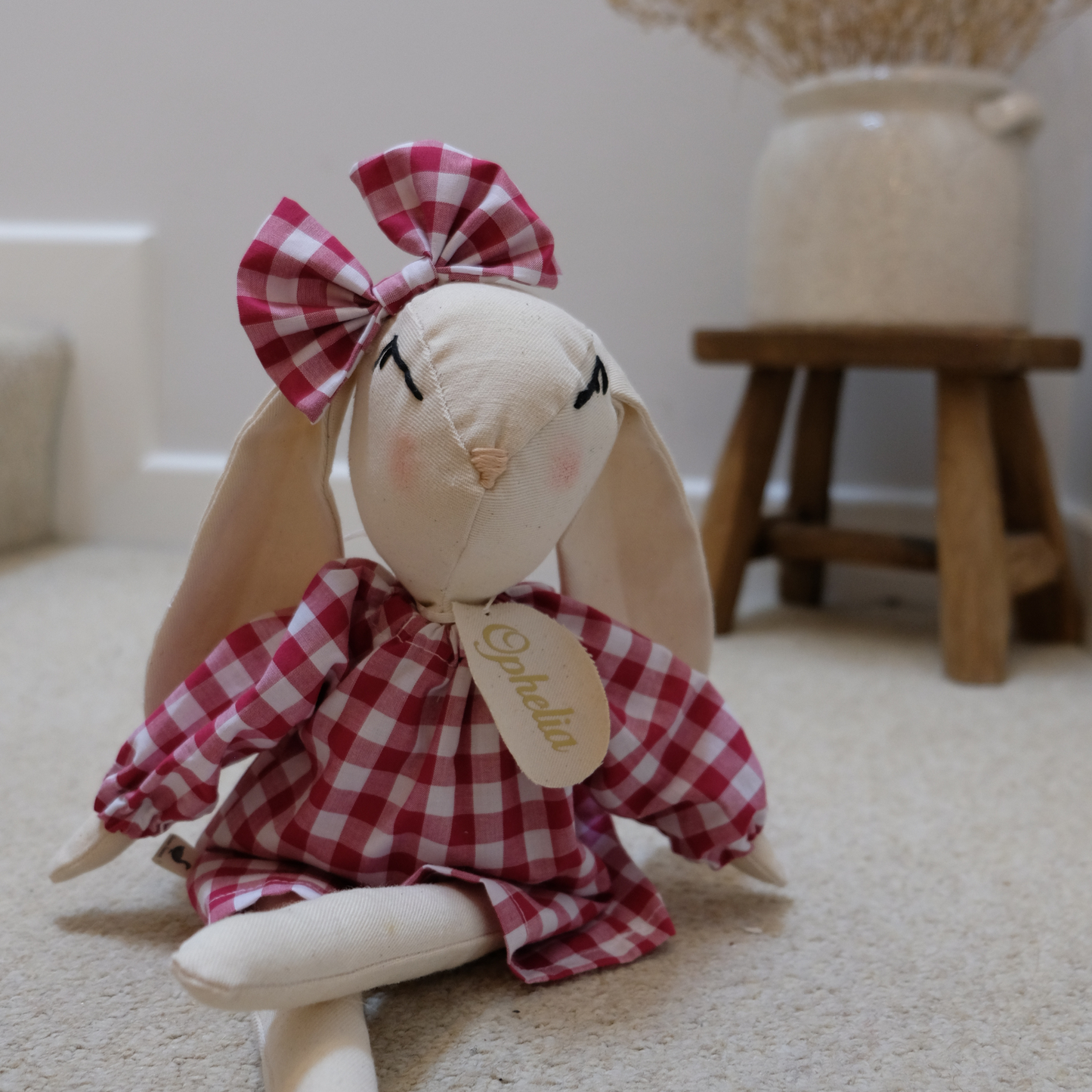 Personalised Handmade Bunny Doll ‘Sussex Bunny’ by Home Sussex | Sustainable, Eco-Friendly Gift