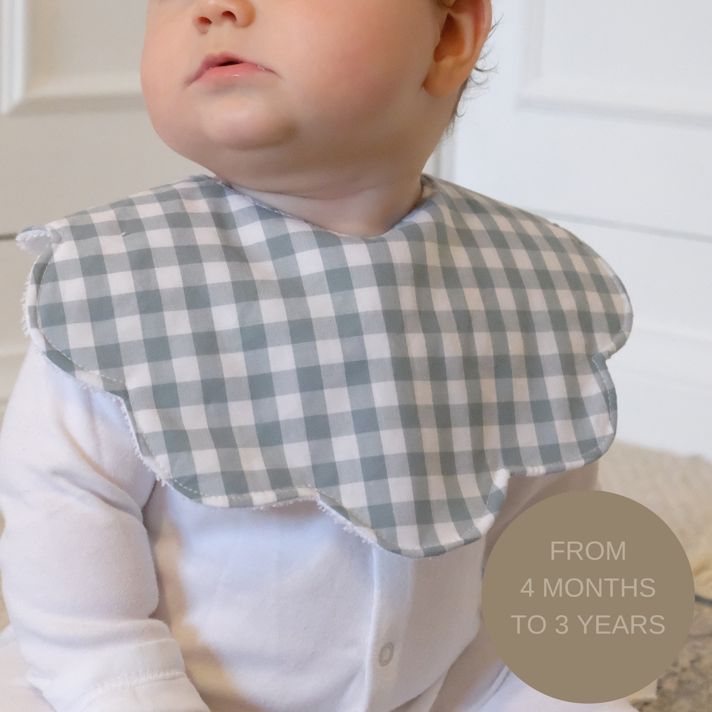 Handmade Baby & Toddler Scalloped Bib Collars | Soft, Eco-Friendly Fabrics, Stylish & Functional