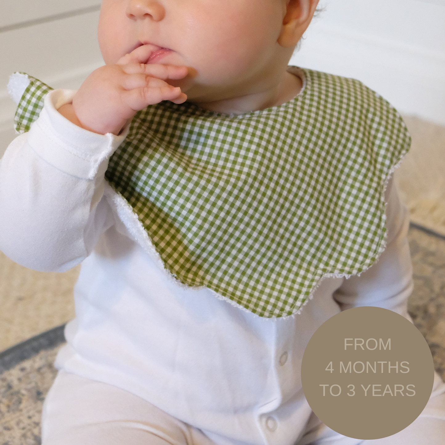 Handmade Baby & Toddler Scalloped Bib Collars | Soft, Eco-Friendly Fabrics, Stylish & Functional