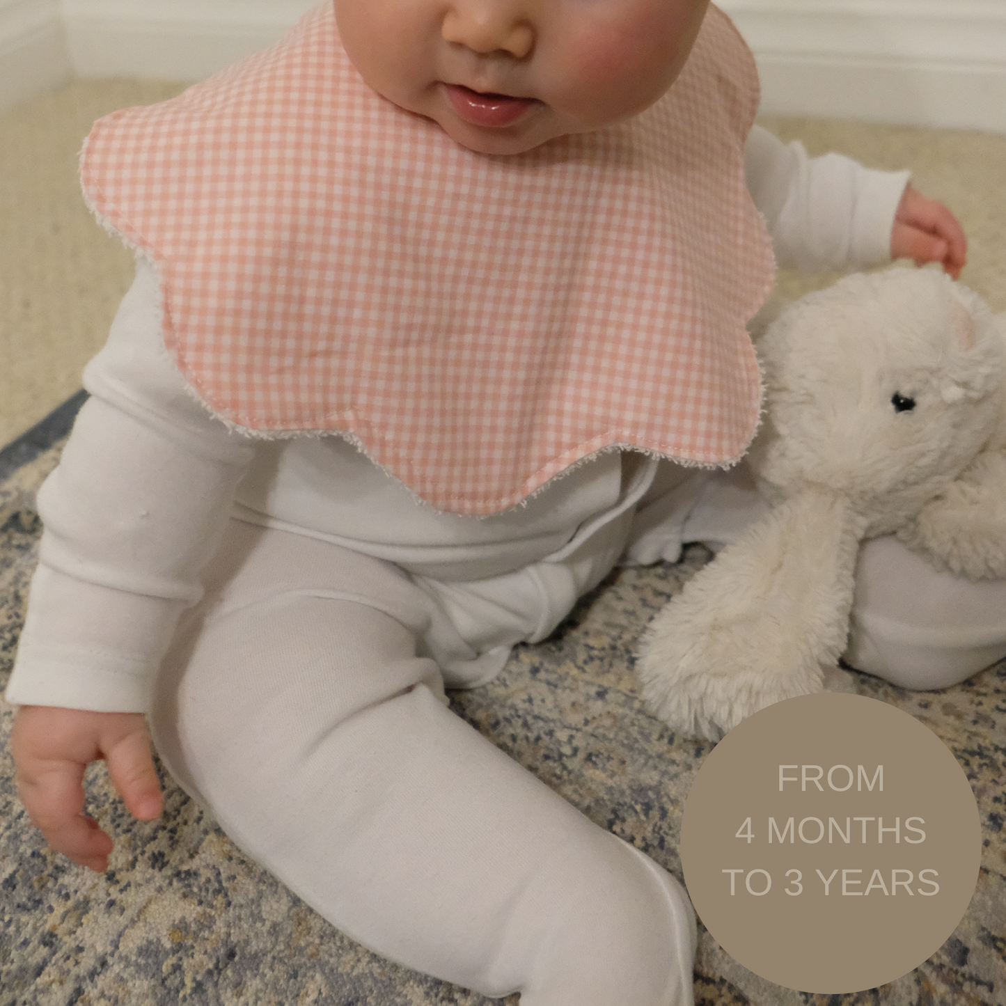 Handmade Baby & Toddler Scalloped Bib Collars | Soft, Eco-Friendly Fabrics, Stylish & Functional