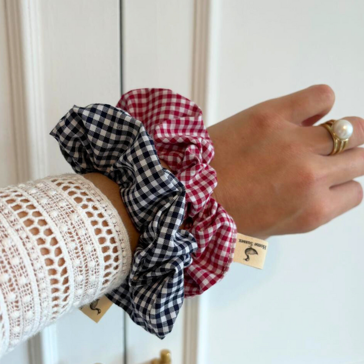 Gingham Hair Scrunchies