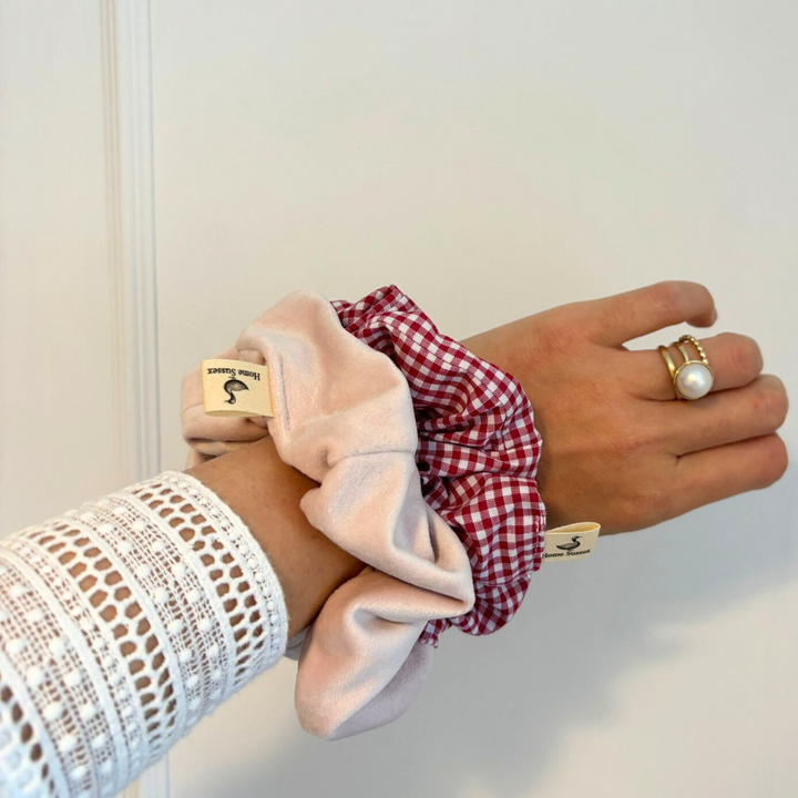 Gingham Hair Scrunchies